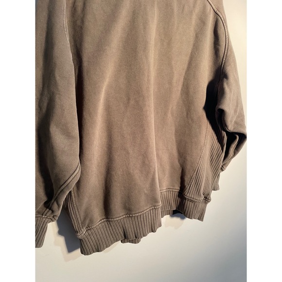 Aerie Down To Earth Oversized Crewneck Sweatshirt in‎ Nomad Olive Size Medium - Picture 4 of 11